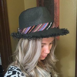Black fedora hat